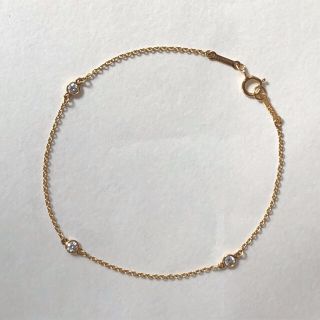 ティファニー(Tiffany & Co.)の美品 ティファニー バイザヤード ブレスレット18KYG ダイヤモンド 3石(ブレスレット/バングル)