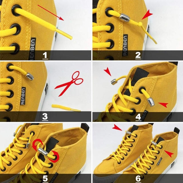 シルバー1   結ばない靴紐　ほどけない靴紐　レースロック　便利な雑貨 レディースの靴/シューズ(スニーカー)の商品写真