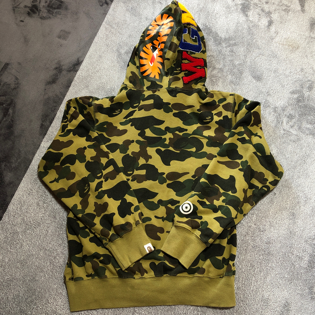 A BATHING APE - アベイシングエイプ シャークパーカー カモ迷彩 L ...