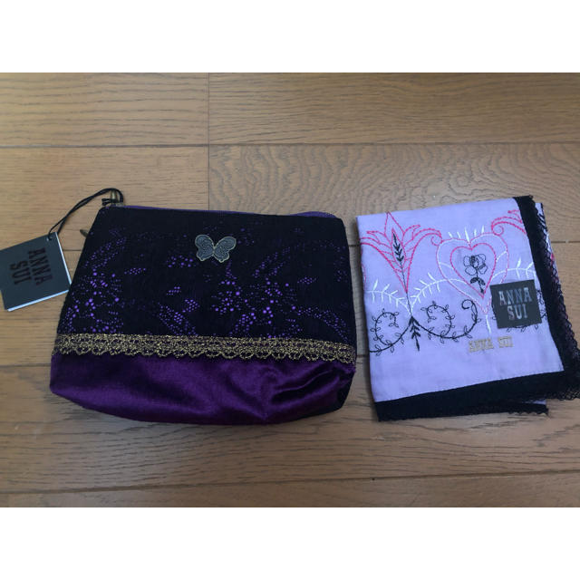 ANNA SUI(アナスイ)のANNA SUI ポーチ＆ハンカチセット レディースのファッション小物(ポーチ)の商品写真