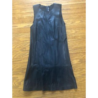 バレンシアガ(Balenciaga)のバレンシアガレザーワンピース　美品(ひざ丈ワンピース)