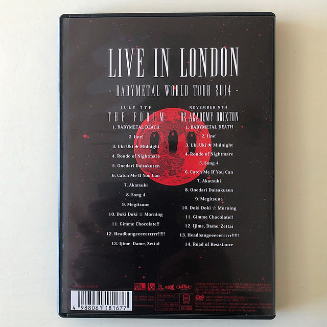 BABYMETAL(ベビーメタル)のLIVE IN LONDON BABYMETAL WORLD TOUR 2014 エンタメ/ホビーのDVD/ブルーレイ(ミュージック)の商品写真