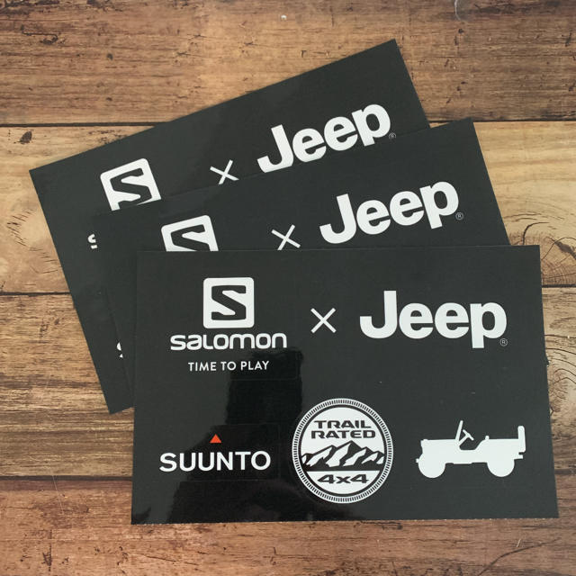 Jeep(ジープ)のsalomon × Jeep ステッカー (3枚セット) スポーツ/アウトドアのスノーボード(その他)の商品写真