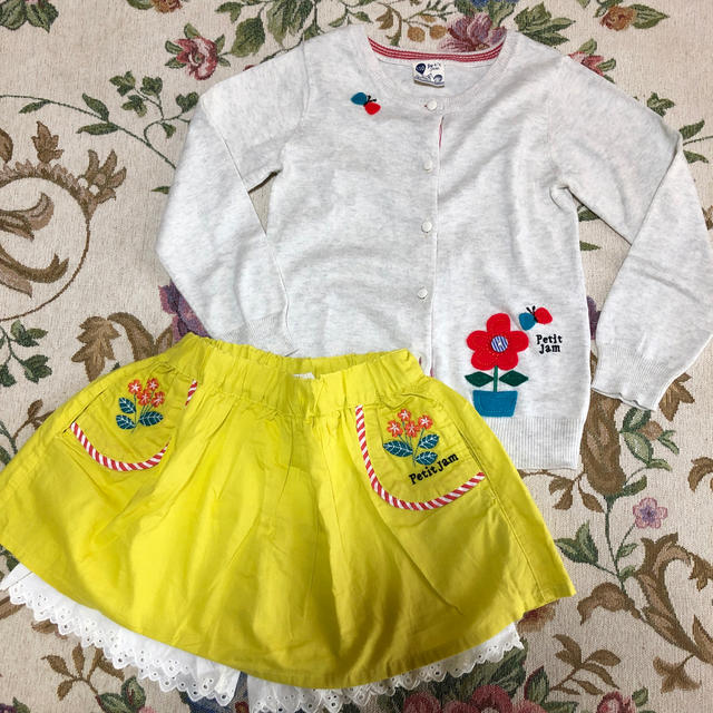 Petit jam(プチジャム)のプチジャム2点セット　110 キッズ/ベビー/マタニティのキッズ服女の子用(90cm~)(スカート)の商品写真