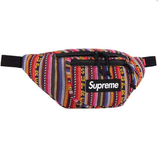 supreme Woven Stripe Waist Bag