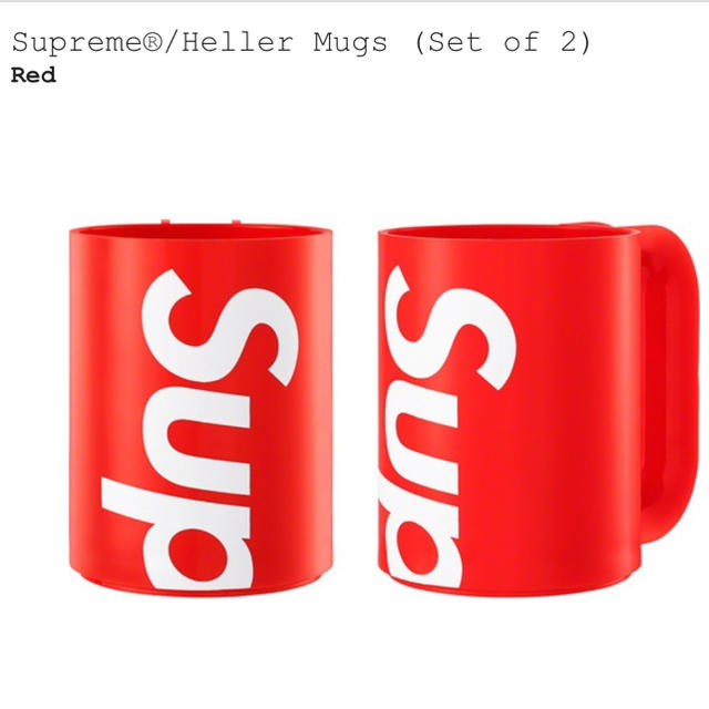supreme Heller Mugs(set of 2) マグカップ 赤グラス/カップ