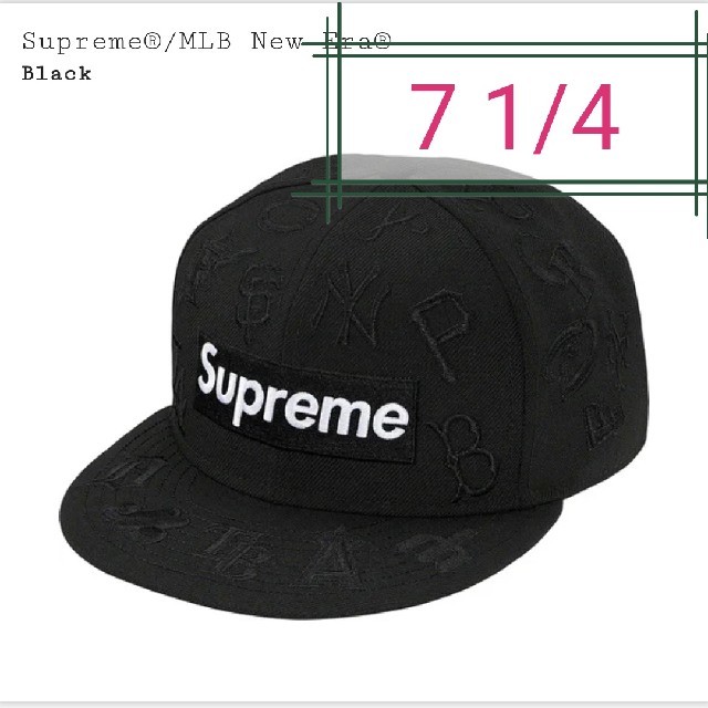 7 1/4 Supreme®/MLB New Era®Black キャップ 7 1/4 Supreme®/MLB New Era®Black キャップ