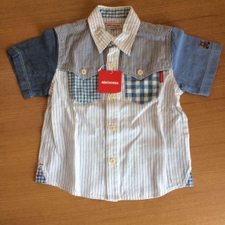 ミキハウス(mikihouse)のミキハウス 新品シャツ 100サイズ キッズ男の子春夏(ブラウス)