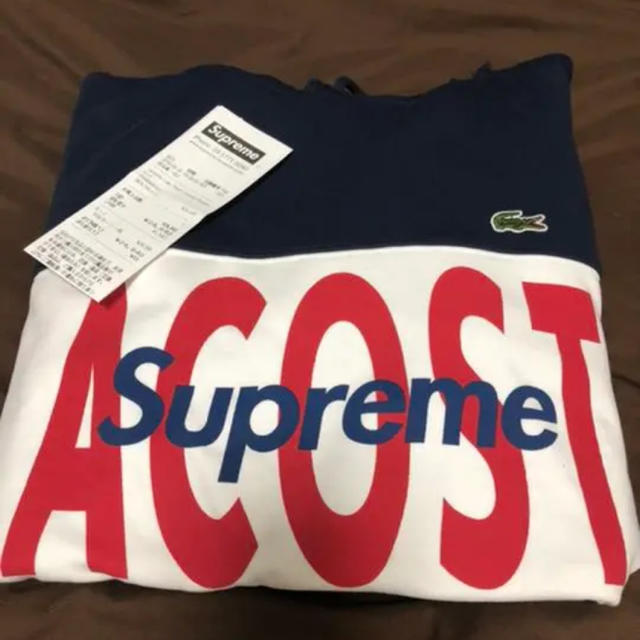 supreme lacoste logo panel hooded sweats