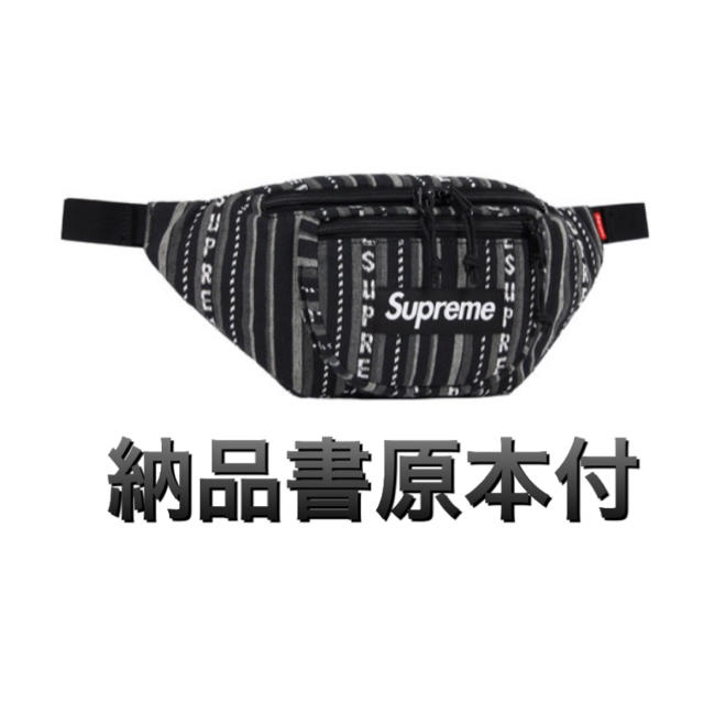 超歓迎」 Supreme Woven Stripe Waist Bag ウエストバッグ メンズ
