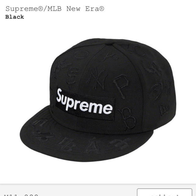 メンズsupreme new era MLB black