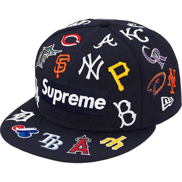 Supreme MLB New Era Navy 57.7cm 新型モデル メンズ