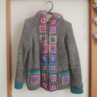 チチカカ(titicaca)の古着 チチカカ ネパール製 編み物刺繍 パーカー(パーカー)