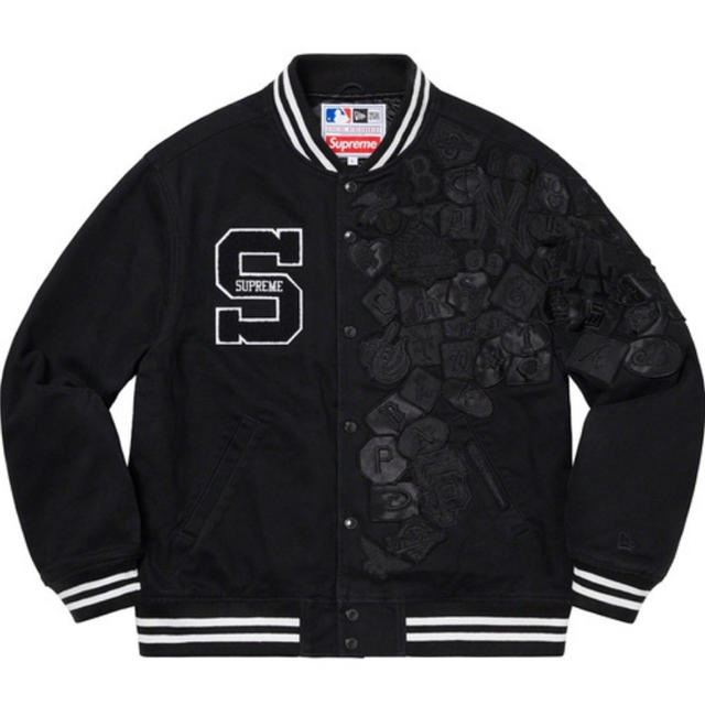 Supreme - Supreme MLB Varsity Jacket Black Sの+stbp.com.br