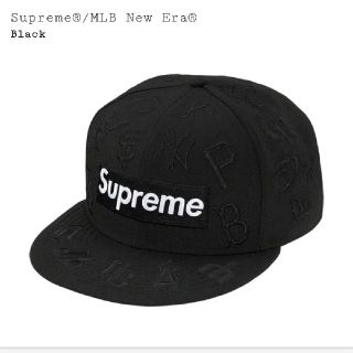 シュプリーム(Supreme)の【黒】Supreme®/MLB New Era® 7-1/4(キャップ)