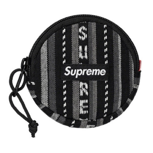 supreme woven stripe coin pouch