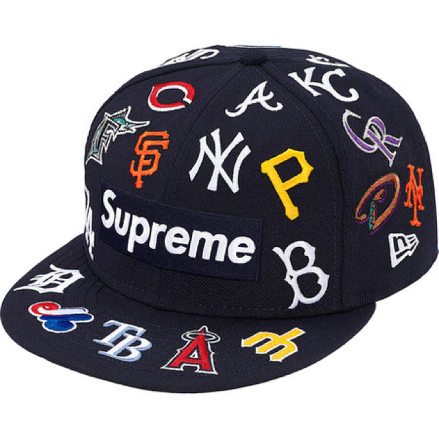 新品未使用カラー新品 SUPREME MLB NEW ERA 20ss Navy 7-1/2