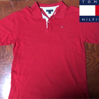 トミーヒルフィガー(TOMMY HILFIGER)のトミー　ヒルフィガー　メンズポロシャツ『RED』(ポロシャツ)