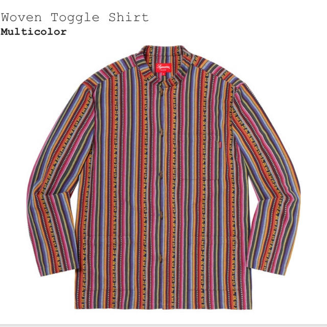 supreme woven toggle shirt シュプリーム XL シャツ