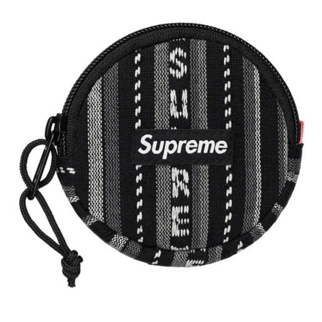 Supreme Woven Stripe Coin Pouch 黒