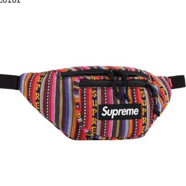 supreme  stripe waist bag