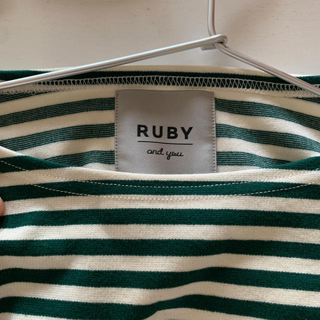 RUBY AND YOU(ルビー アンド ユー)のRUBY&you ボーダーカットソー レディースのトップス(Tシャツ(長袖/七分))の商品写真