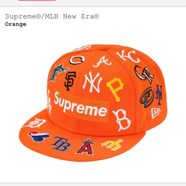 帽子Supreme®/MLB New Era®  7 3/8 orange