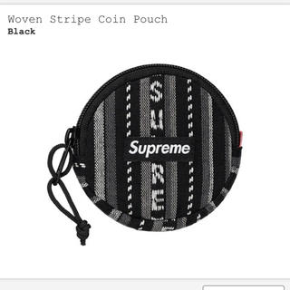 シュプリーム(Supreme)のWoven Stripe Coin Pouch black(コインケース/小銭入れ)