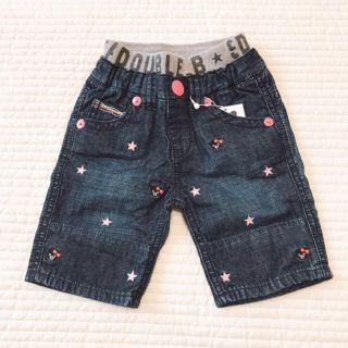 ダブルビー(DOUBLE.B)の〜花凜様専用〜ダブルビー 80 新品 プチ刺繍7分丈パンツ ミキハウス(パンツ)