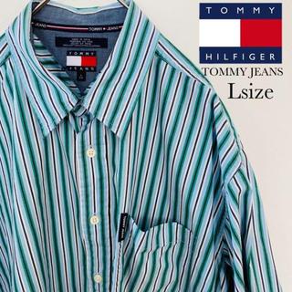 トミー(TOMMY)のmar4500様専用ヒルフィガー TOMMY ストライプ半袖シャツ 青色×白色(シャツ)