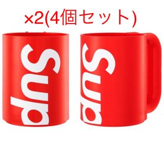 シュプリーム(Supreme)の4個セット Supreme Heller Mugs マグカップ レッド (グラス/カップ)