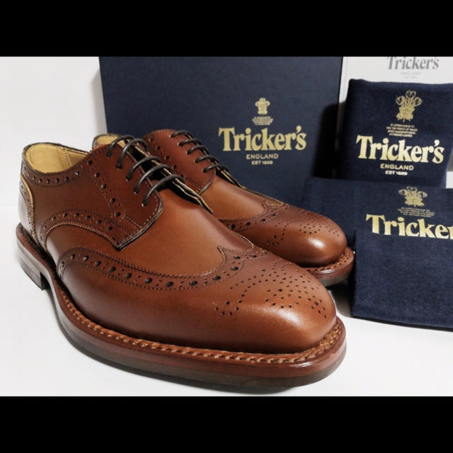 ドレス/ビジネス半額‼️Tricker's UK7 ブローグシューズ