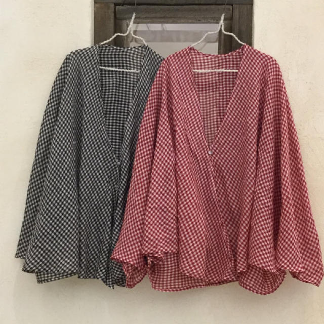 nest Robe(ネストローブ)のネストローブ　リネン　ショートローブ   ブラウス　カーディガン レディースのトップス(シャツ/ブラウス(長袖/七分))の商品写真