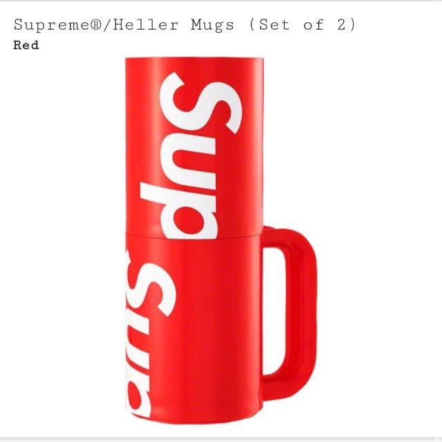 Supreme Heller Mugs Red Clear Set マグカップ