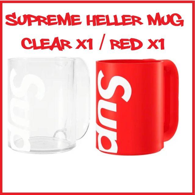 大阪直営店 Supreme Heller Mugs Red Clear Set マグカップ aspac.or.jp