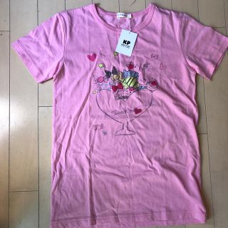 ニットプランナー(KP)の新品タグつき　ニットプランナーKP立体ワッペンつき　ミミちゃんTシャツ(Tシャツ/カットソー)