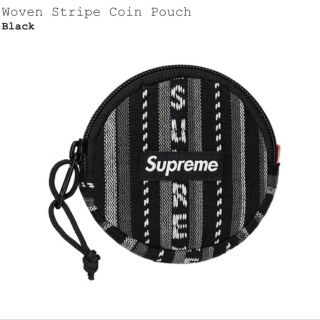 シュプリーム(Supreme)のSupreme Woven Stripe Coin Pouch Black 黒(コインケース/小銭入れ)