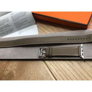 エルメス(Hermes)の【美品】アップルウォッチ　エルメス　ドゥブルプール　40mm(ラバーベルト)