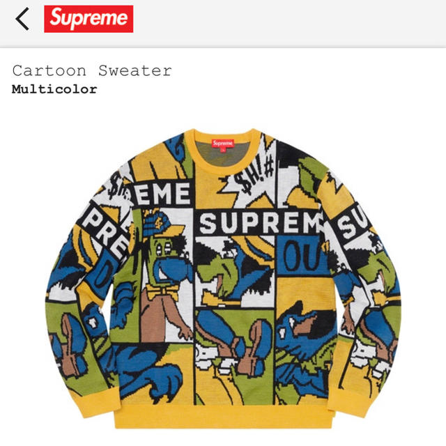 トップスXLサイズsupreme cartoon sweater