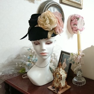 カシラ(CA4LA)の60 70s vintage dress hat ヴィンテージ 装飾 帽子(ハット)