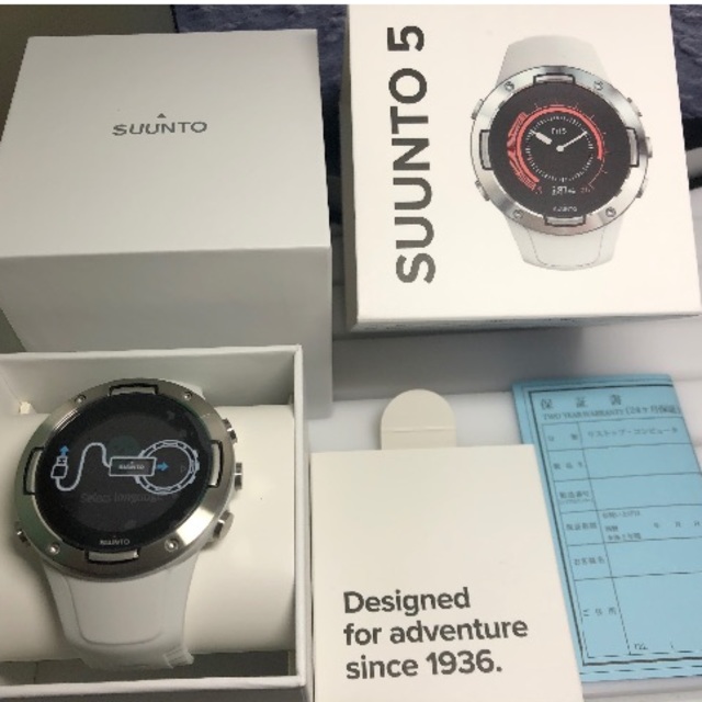 SUUNTO(スント)の【KSJB様専用】スント 5 WHITE （保証残） スポーツ/アウトドアのランニング(その他)の商品写真