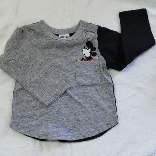 ブリーズ(BREEZE)の新品　BREEZE×ミッキーマウス長袖Tシャツ90cm(Tシャツ/カットソー)