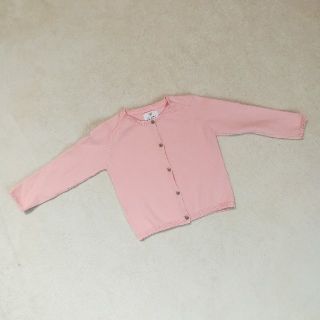 ザラキッズ(ZARA KIDS)のZARA ピンク ニットカーディガン 110cm(ニット)