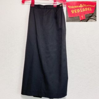 ヴィヴィアンウエストウッド(Vivienne Westwood)の【送料込】ヴィヴィアン  ロングスカート  ブラック　レッドレーベル(ロングスカート)