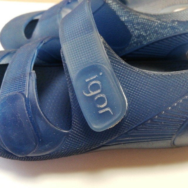 サンダル　キッズ　ブルー　ベビー　igor　１４センチ キッズ/ベビー/マタニティのベビー靴/シューズ(~14cm)(サンダル)の商品写真