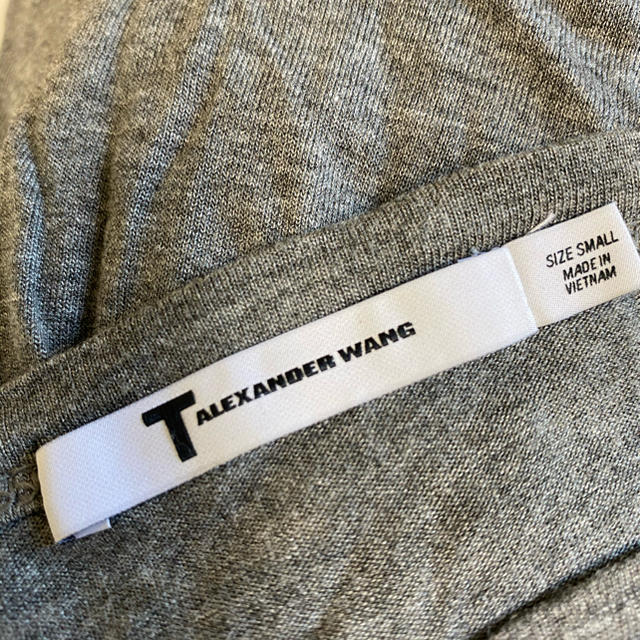 Alexander Wang(アレキサンダーワン)のAlexanderWang サイドスリットロングTシャツ　グレー　S レディースのトップス(Tシャツ(半袖/袖なし))の商品写真