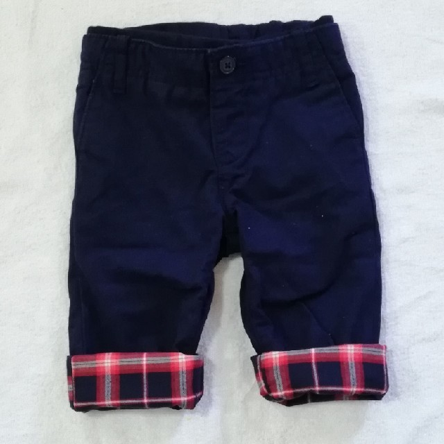 babyGAP(ベビーギャップ)の新品　baby gap 80cm　ネイビー×赤青白色チェック柄ズボン キッズ/ベビー/マタニティのベビー服(~85cm)(パンツ)の商品写真