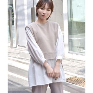 ダブルクローゼット(w closet)のw closet ベスト風スウェットドッキングプルオーバー(シャツ/ブラウス(長袖/七分))