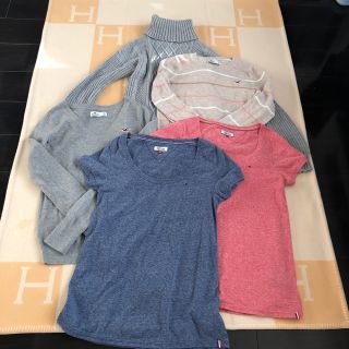 ホリスター(Hollister)のホリスターニット3点トミーヒルフィガーTシャツ2点セットアバクロンビー&フィッチ(Tシャツ(半袖/袖なし))