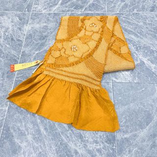 未使用品 ◆ 美品 絞り 黄色 帯揚げ 晴れ着 着物 和服 (和装小物)